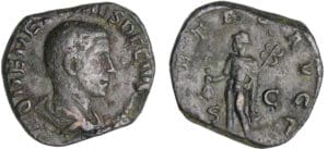 Hérennius - Sesterce  (251, Rome) - Mercure