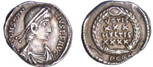 Constance II - Silique (355-361, Arles) - Vœux Constance II - Silique (355-361, Arles) - Vœux
