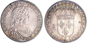 Louis XIV (1643-1715) - ½ écu à la mèche courte - 1644 A (Paris) .*.