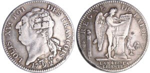 Constitution (1791-1792) - Ecu de 6 livres type FRANCOIS 1792 A (Paris)