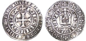Jean II le Bon (1350-1364) - Blanc au châtel fleurdelisé - 1er émission 16 janvier 1356