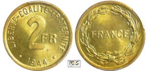 France libre (1940-1944) - 2 francs France libre - 1944