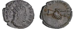 Marius - Antoninien (269, Cologne) - Mains jointes