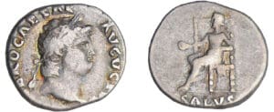 Néron - Denier (65-66, Rome) - La Santé assise Néron - Denier (65-66, Rome) - La Santé assise