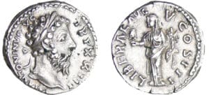 Marc Aurèle - Denier (169, Rome) - La Libéralité
