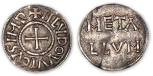 Louis 1er le Pieux - Denier (Melle). Louis 1er le Pieux - Denier (Melle).