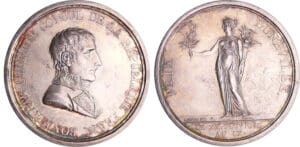 Napoléon Ier (1804-1814) - Médaille en argent - Paix de Lunéville An 9 (1801)
