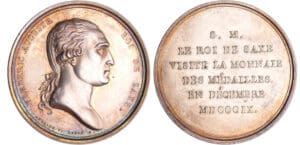 Napoléon Ier (1804-1814) - Médaille en argent - Visite du roi de Saxe à la Monnaie des médailles 1809
