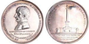 Napoléon Bonaparte - Médaille en argent - Erection de la colonne à Marseille An X (1802)