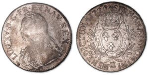 Louis XV - Ecu aux branches d'olivier 1726 CC (Besançon).