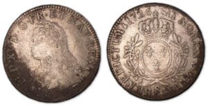 Louis XV - Ecu aux branches d'olivier 1726 S (Reims).