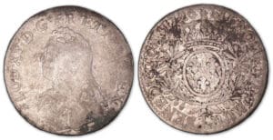 Louis XV - Ecu aux branches d'olivier 1726 T (Nantes).
