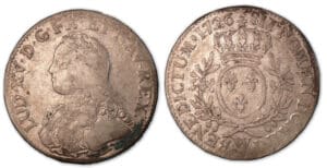 Louis XV - Ecu aux branches d'olivier 1726 W (Lille).