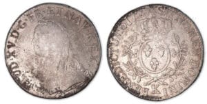 Louis XV - Ecu aux branches d'olivier 1727 K (Bordeaux).
