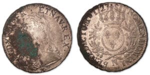 Louis XV - Ecu aux branches d'olivier 1727 N (Montpellier).