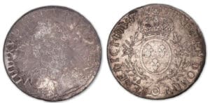 Louis XV - Ecu aux branches d'olivier 1727 O (Riom).