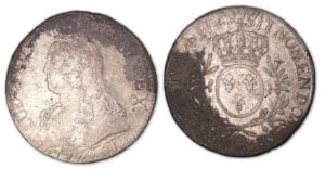 Louis XV - Ecu aux branches d'olivier 1729 Q (Perpignan).