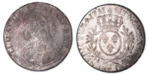 Louis XV - Ecu aux branches d'olivier 1731 T (Nantes).