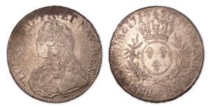 Louis XV - Ecu aux branches d'olivier 1734 A (Paris).