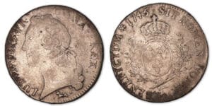 Louis XV - Ecu au bandeau 1745 L (Bayonne). Louis XV - Ecu au bandeau 1745 L (Bayonne).