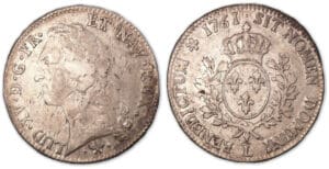Louis XV - Ecu au bandeau 1761 L (Bayonne). Louis XV - Ecu au bandeau 1761 L (Bayonne).