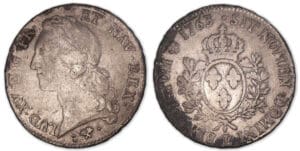 Louis XV - Ecu au bandeau 1763 L (Bayonne). Louis XV - Ecu au bandeau 1763 L (Bayonne).