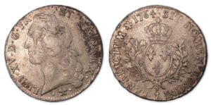 Louis XV - Ecu au bandeau 1764 L (Bayonne). Louis XV - Ecu au bandeau 1764 L (Bayonne).