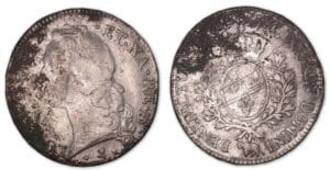 Louis XV - Ecu au bandeau 1765 vache (Pau). Louis XV - Ecu au bandeau 1765 vache (Pau).