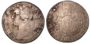 Louis XV - Ecu au bandeau 17?? M (Toulouse). Louis XV - Ecu au bandeau 17?? M (Toulouse).