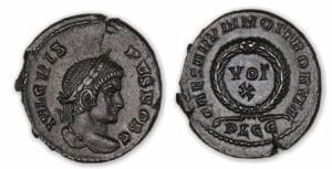 Crispus - Nummus (323-324, Lyon) VOT X.