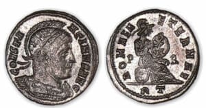 Constantin 1er - Nummus (324, Rome) Rome.