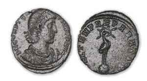 Constans - Demi-maiorina (348-350) Phénix.