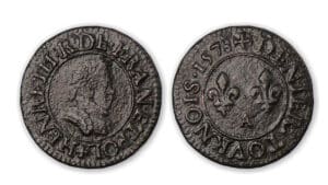 Henri III - Denier tournois 1578 A (Paris). Henri III - Denier tournois 1578 A (Paris).