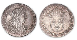 Louis XIV - Douzième d'écu au buste juvénile 1659 N (Montpellier).