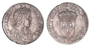 Louis XIV - Demi-écu à la mèche longue 1650 9 (Rennes).