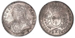 Louis XV - Demi-écu aux branches d'olivier 1729 X (Amiens).