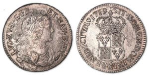 Louis XV - Ecu de France et de Navarre 1719 X (Amiens).
