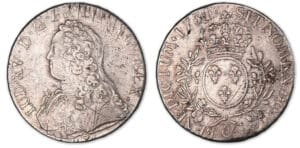 Louis XV - Ecu aux branches d'olivier 1731 & (Aix).