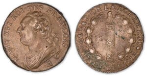 12 deniers type FRANCOIS 1791 A (Paris). 12 deniers type FRANCOIS 1791 A (Paris).