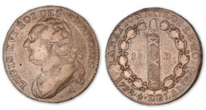 12 deniers type FRANCOIS 1792 A rose (Paris). 12 deniers type FRANCOIS 1792 A rose (Paris).