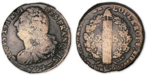 2 sols au faisceau type FRANCOIS 1792 (Pau). 2 sols au faisceau type FRANCOIS 1792 (Pau).