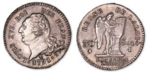 30 sols type FRANCOIS 1791 I (Limoges). 30 sols type FRANCOIS 1791 I (Limoges).