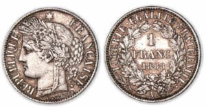 1 franc Cérès 1888 A (Paris).