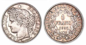 1 franc Cérès 1895 A (Paris).