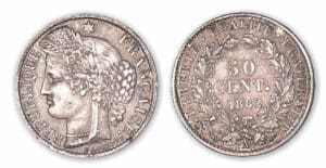 50 centimes Cérès 1882 A (Paris).