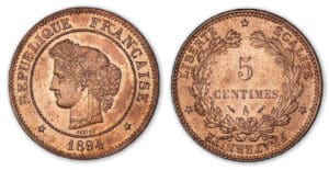 5 centimes Cérès 1894 A (Paris).