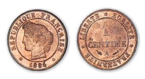 1 centime Cérès 1884 A (Paris).