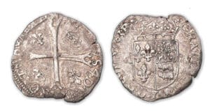 Henri IV - Douzain du Béarn 1er type 1593 (Morlaàs). Henri IV - Douzain du Béarn 1er type 1593 (Morlaàs).