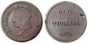 Italie - Ferdinand I - 8 Tornesi 1817.