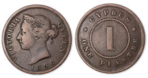 Chypre - 1 Piastre 1896.